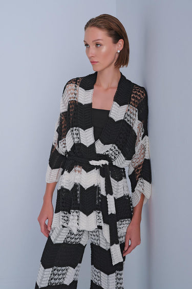 Ajurlu Kuşaklı Multi Kimono Hırka - Join Us
