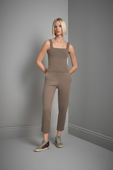 Beli Kordonlu Cepli Vizon Triko Pantolon - Join Us