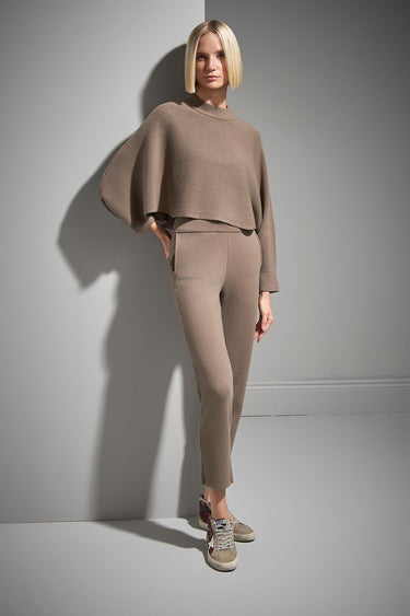 Beli Kordonlu Cepli Vizon Triko Pantolon - Join Us