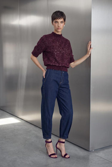 Çift Düğmeli Paça Detaylı Barrel Fit Jean - Join Us