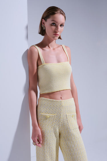 Çıkarılabilir Askılı Sarı Crop Top - Join Us
