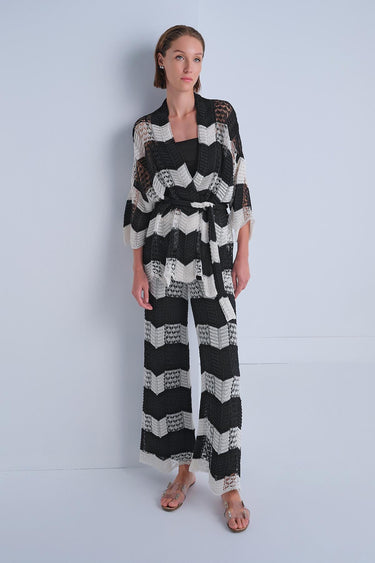 Ajurlu Kuşaklı Multi Kimono Hırka - Join Us