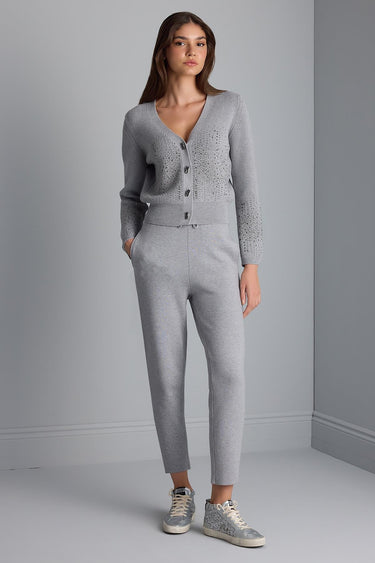Beli Kordonlu Cepli Gri Triko Pantolon - Join Us