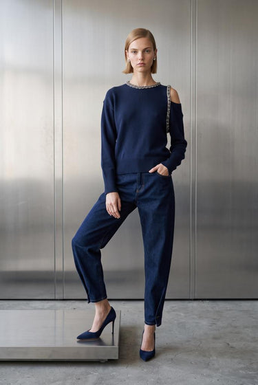 Çift Düğmeli Paça Detaylı Barrel Fit Jean - Join Us