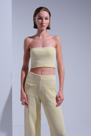 Çıkarılabilir Askılı Sarı Crop Top - Join Us