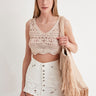 Crop Lase Triko Bluz