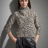 Fonksiyonel Fularlı Leopar Desenli Multi Triko Kazak - Join Us