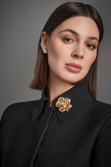 Gizli Düğmeli Peplum Siyah Triko Ceket - Join Us