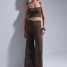 İp Askılı Ajurlu Haki Crop Top - Join Us