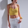 İp Askılı Sarı Crop Top - Join Us
