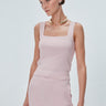 Kare Yaka Pembe Crop Top