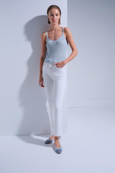 Sim Detaylı Mavi Crop Top - Join Us