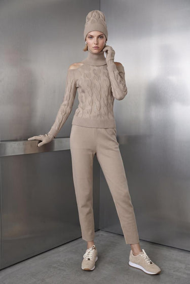 Taş Baskılı Bej Triko Bere - Join Us