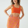 Turuncu Basic Triko Crop Top