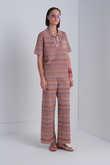 Zikzak Desen Bol Paça Multi Pantolon - Join Us